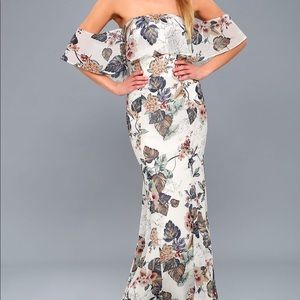 Lulu floral floor length bridesmaid dress